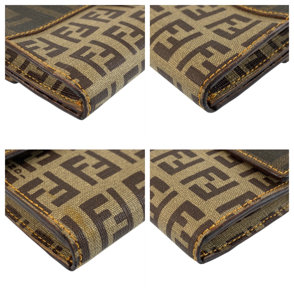 20926
FENDI フェンディ ズッカ ズッキーノ ブラウン ゴールド金具 PVC 8M0032 長財布 ロングウォレット レディース A28