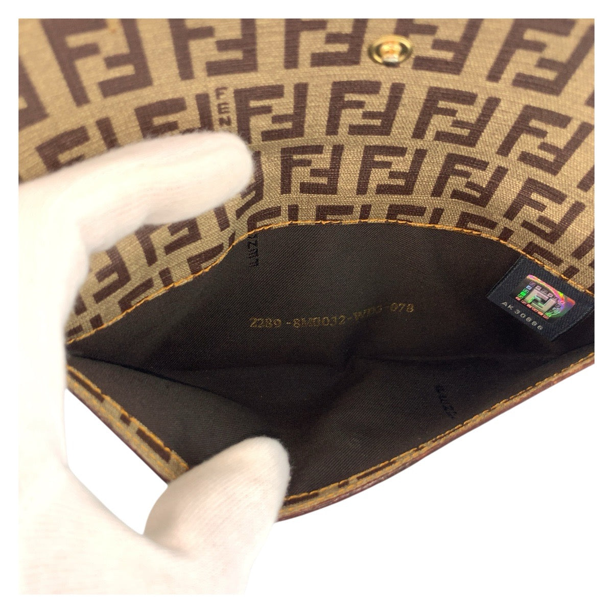 20926
FENDI フェンディ ズッカ ズッキーノ ブラウン ゴールド金具 PVC 8M0032 長財布 ロングウォレット レディース A28