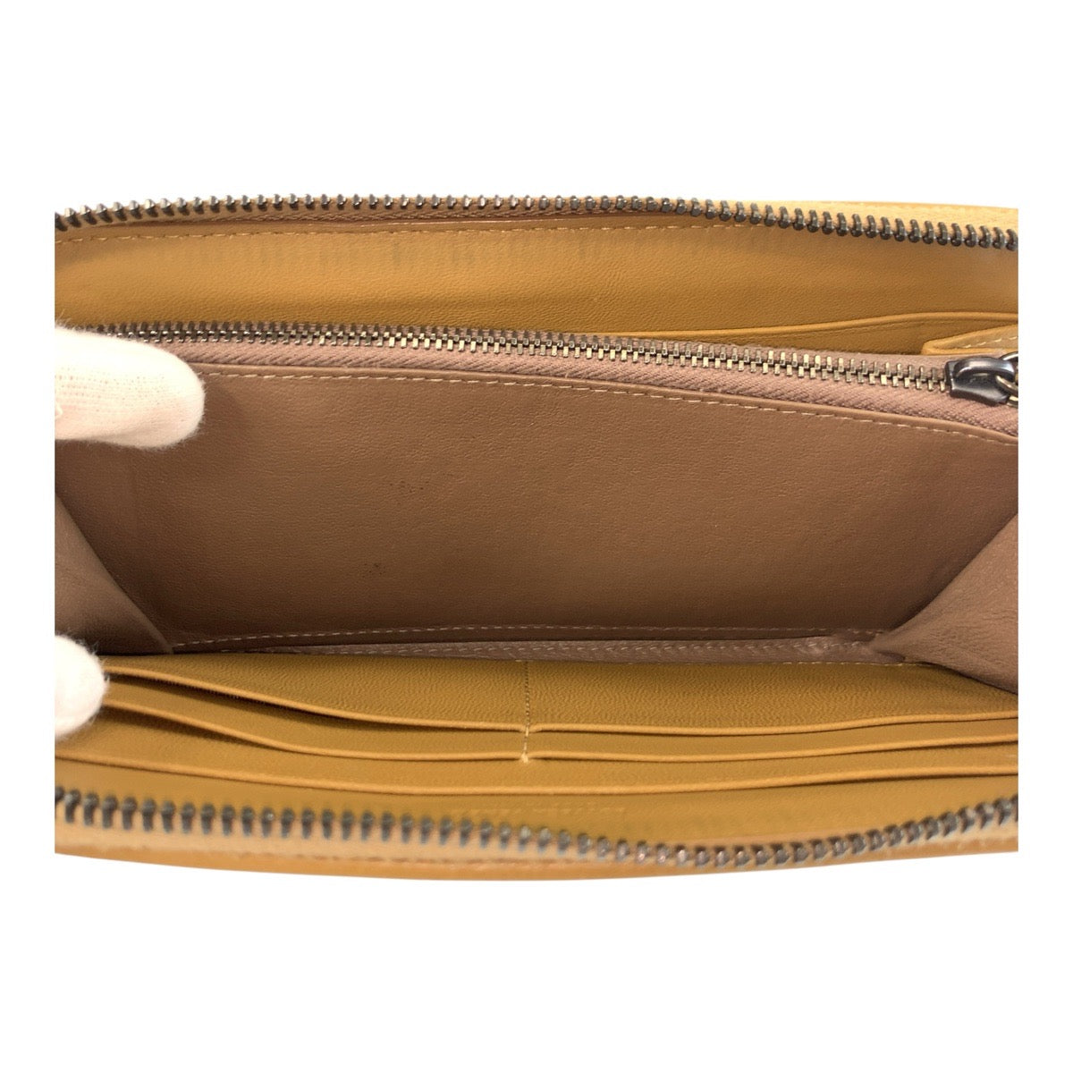 20927
BOTTEGAVENETA ボッテガヴェネタ イントレチャート ベージュ マスタード レザー B05493135F 長財布 ロングウォレット レディース ABP21