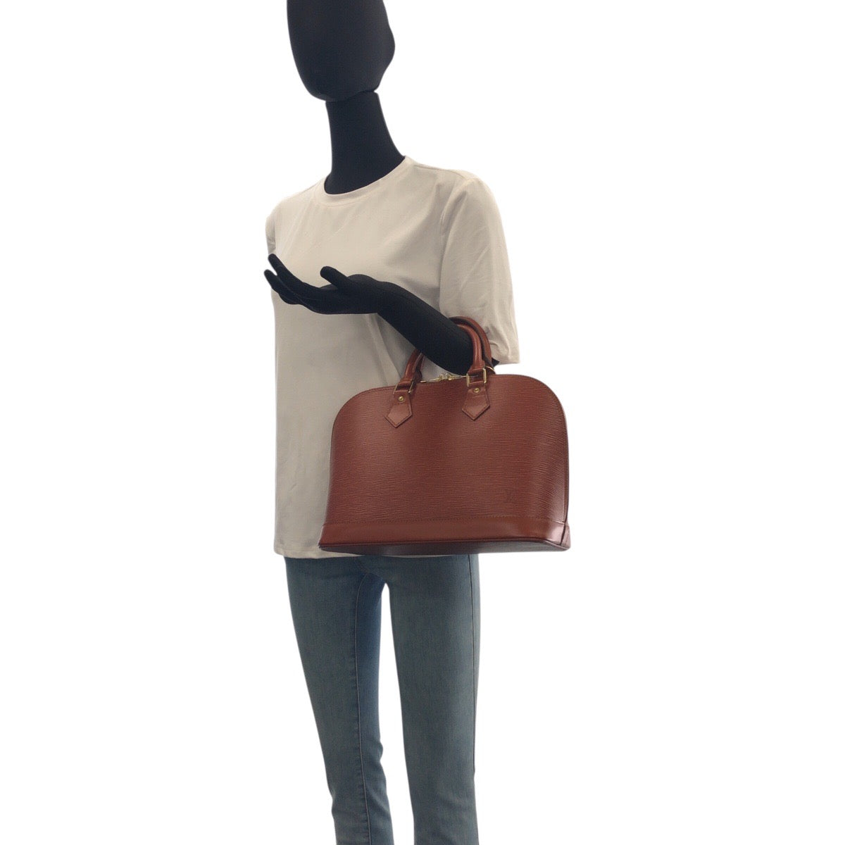 20933
LOUIS VUITTON ルイヴィトン エピ アルマ ブラウン ゴールド金具 レザー M52143 ハンドバッグ トートバック レディース ABP