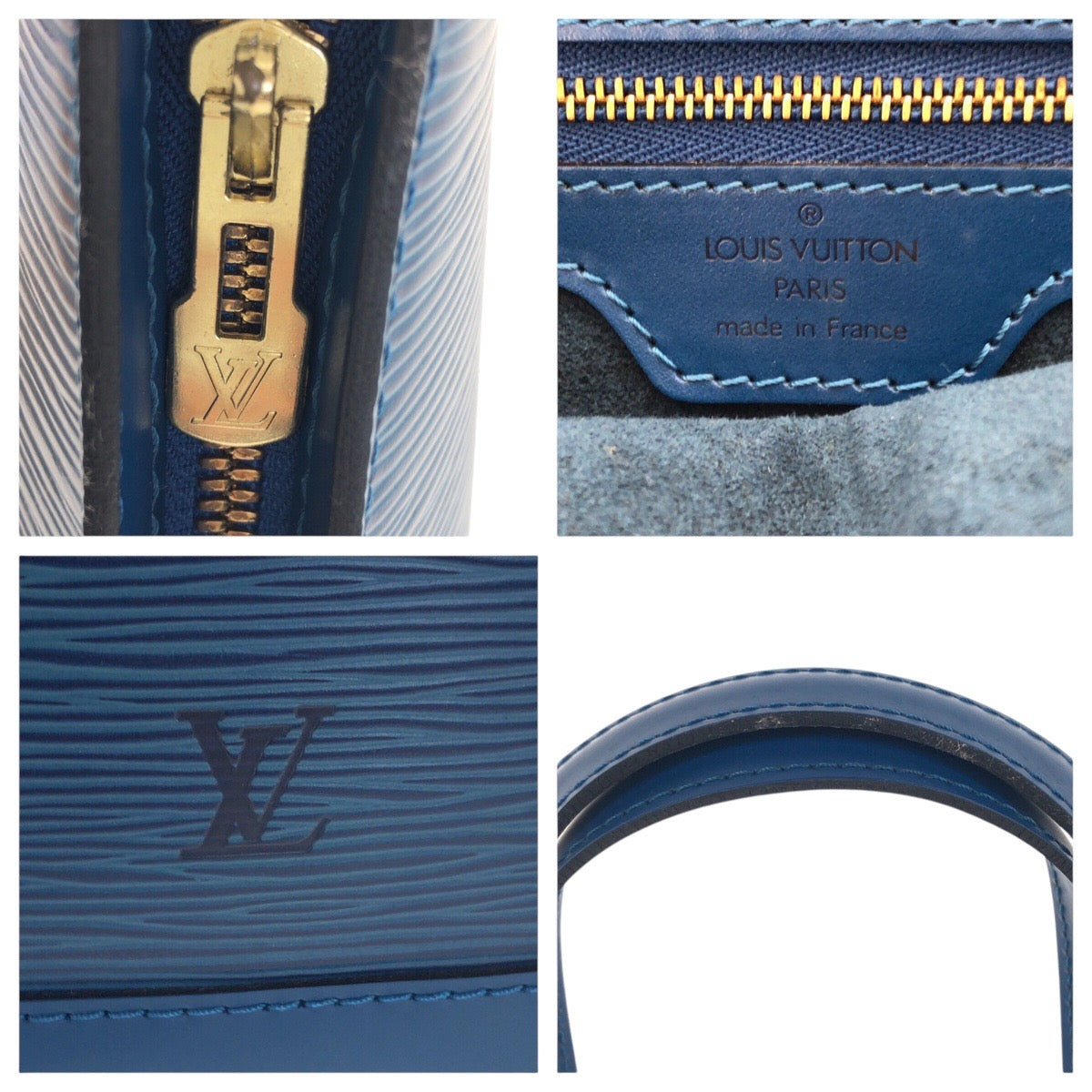 20934
LOUIS VUITTON ルイヴィトン エピ リュサック トレドブルー ゴールド金具 レザー M52285 トートバッグ ショルダーバッグ レディース ABP