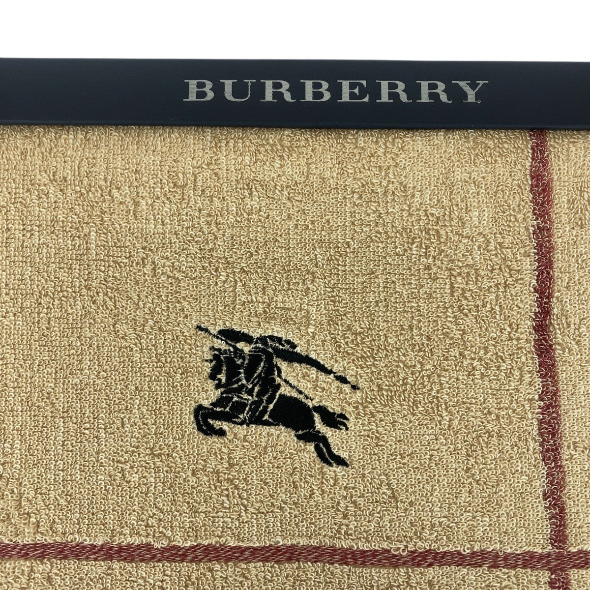20937
BURBERRY バーバリー チェック柄 シングル ベージュ コットン BB4560 タオルケット レディース N