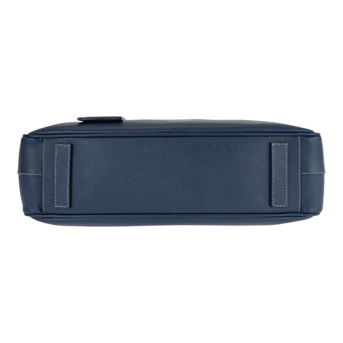 20948
PRADA プラダ サフィアーノ ネイビー シルバー金具 レザー ビジネスバッグ ブリーフケース メンズ ABP60