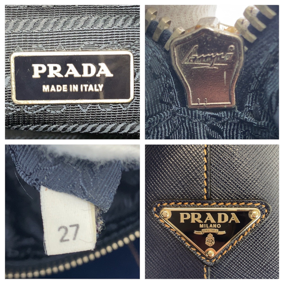 20948
PRADA プラダ サフィアーノ ネイビー シルバー金具 レザー ビジネスバッグ ブリーフケース メンズ ABP60