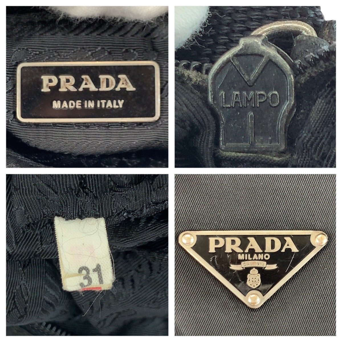 20949
PRADA プラダ テスート 三角ロゴプレート ブラック 黒 シルバー金具 ナイロン / レザー ショルダーバッグ メッセンジャーバッグ レディース AB26