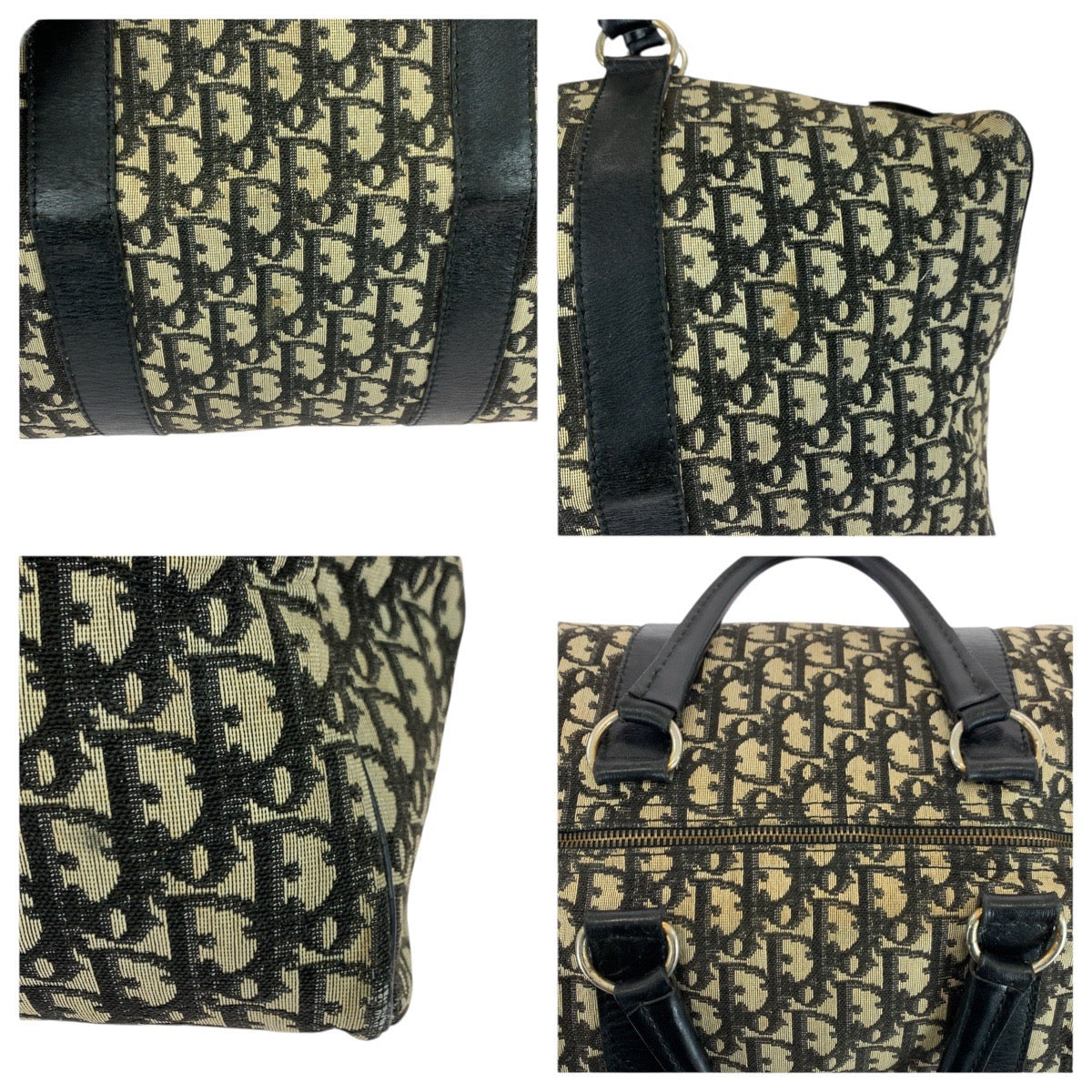 20953
Dior ディオール ヴィンテージ トロッター ブラック ベージュ ゴールド金具 キャンバス / レザー ボストンバッグ レディース AB42