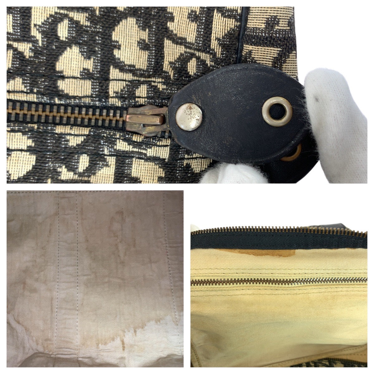 20953
Dior ディオール ヴィンテージ トロッター ブラック ベージュ ゴールド金具 キャンバス / レザー ボストンバッグ レディース AB42