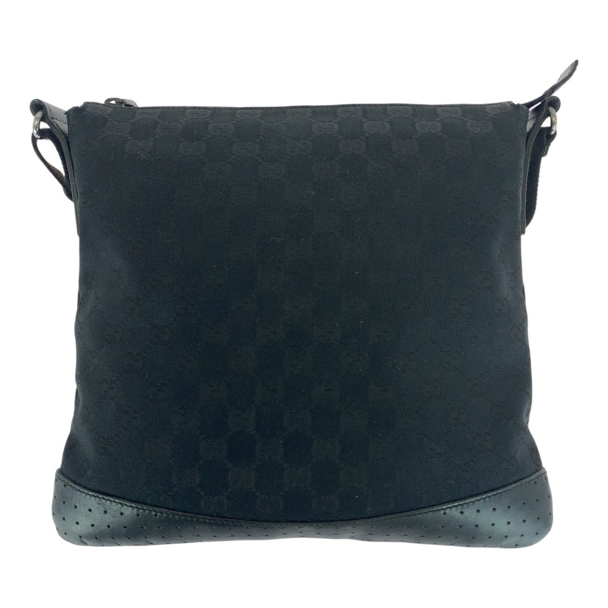 20954
GUCCI グッチ ブラック 黒 シルバー金具 GGキャンバス / レザー 145857 ショルダーバッグ ポシェット レディース AB28