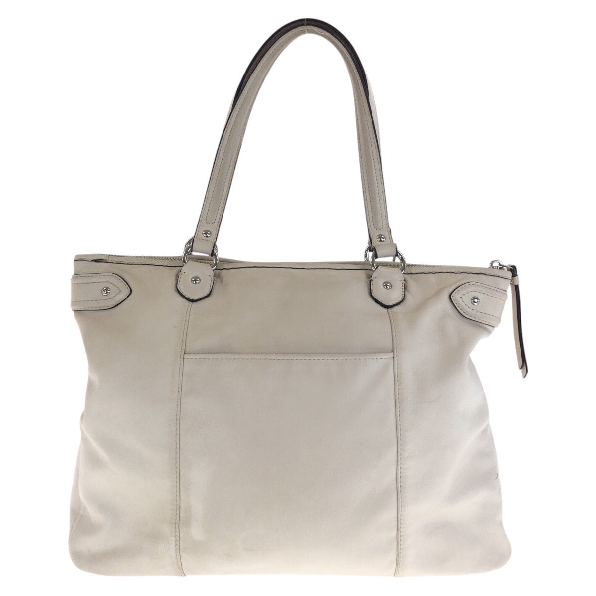 20965
COACH コーチ ホワイト シルバー金具 レザー 23973 トートバッグ ハンドバッグ レディース AB8