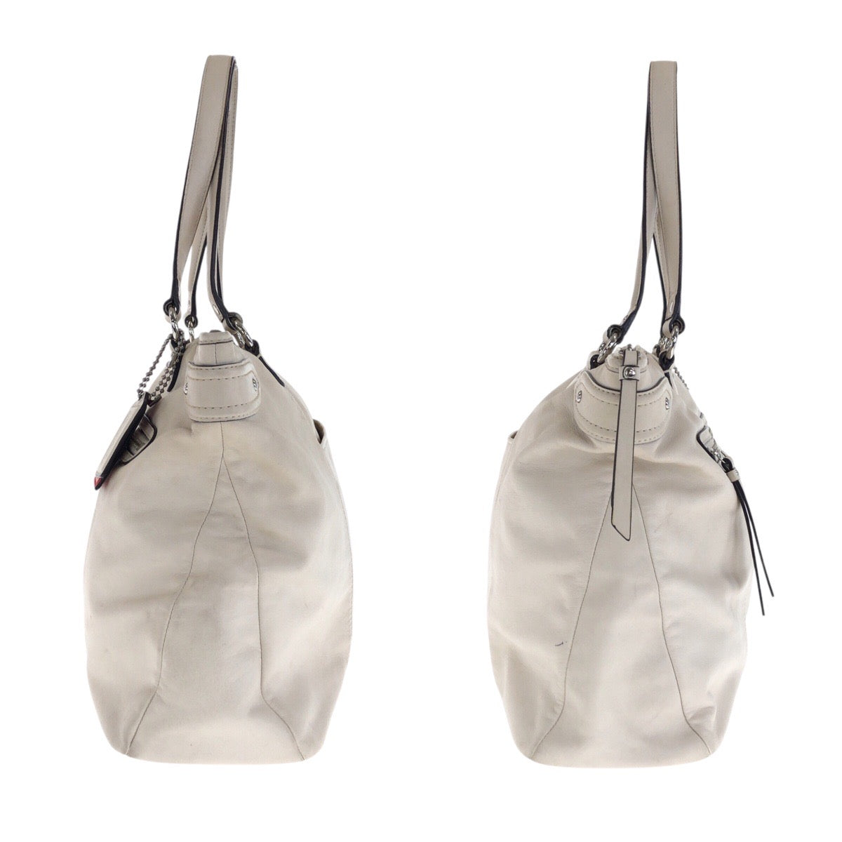 20965
COACH コーチ ホワイト シルバー金具 レザー 23973 トートバッグ ハンドバッグ レディース AB8