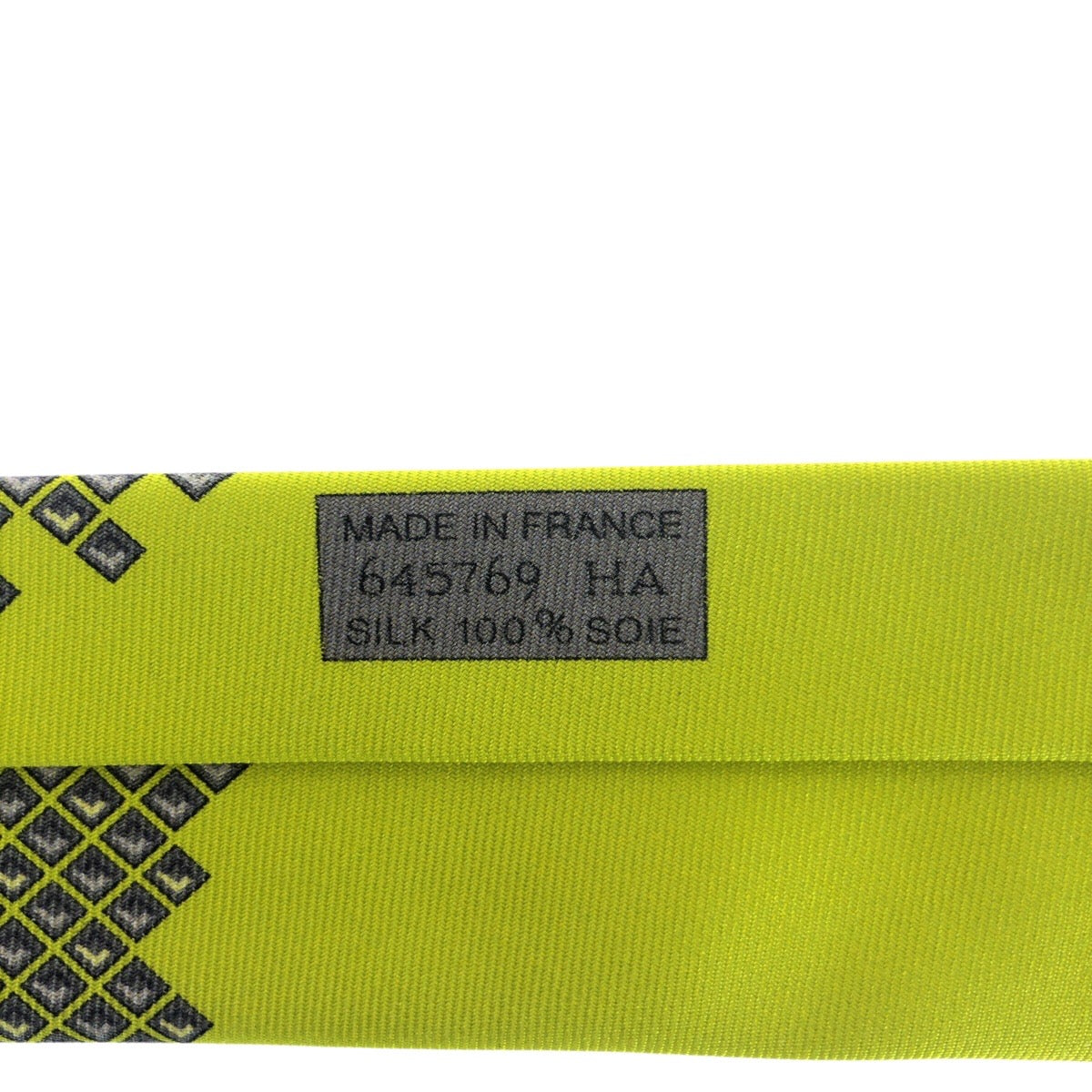 20967
HERMES エルメス 総柄 グリーン シルク ネクタイ メンズ S9