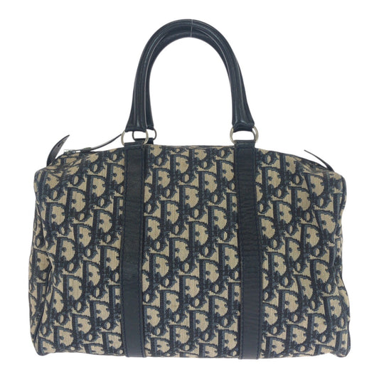 20968
Dior ディオール ヴィンテージ トロッター ネイビー ベージュ シルバー金具 キャンバス / レザー トートバッグ ミニボストンバッグ レディース ABP42
