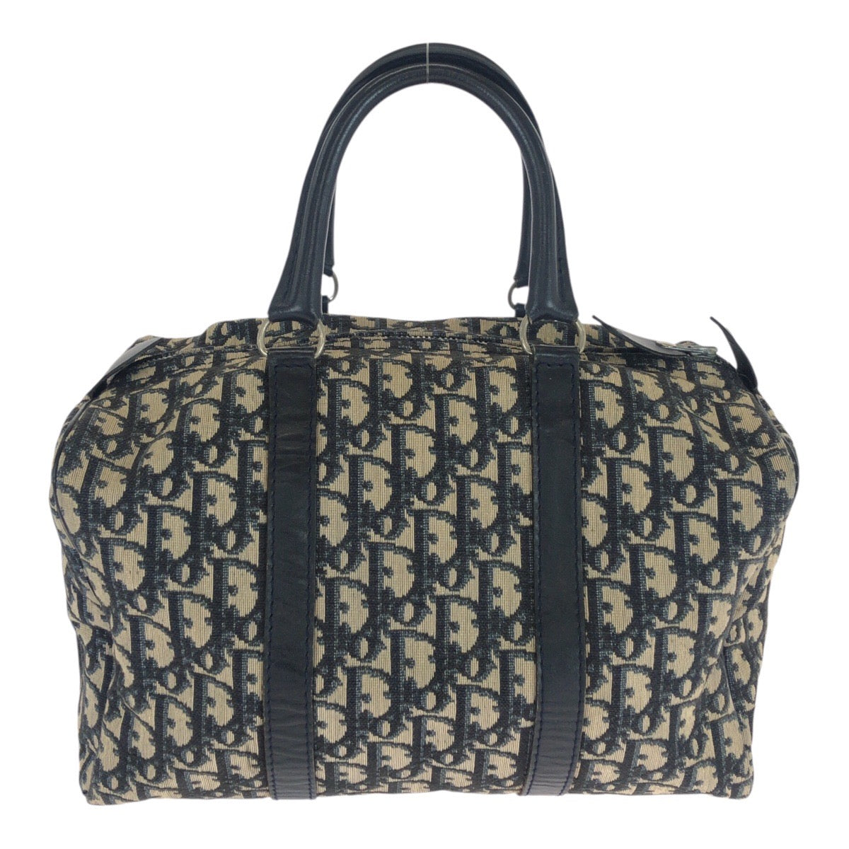 20968
Dior ディオール ヴィンテージ トロッター ネイビー ベージュ シルバー金具 キャンバス / レザー トートバッグ ミニボストンバッグ レディース ABP42