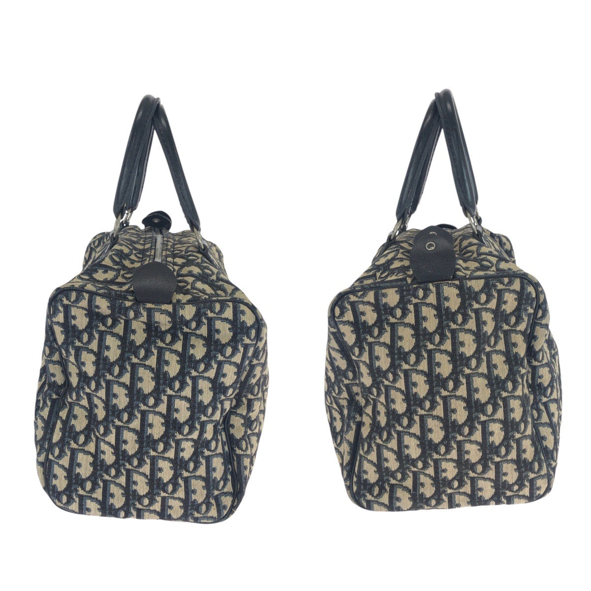 20968
Dior ディオール ヴィンテージ トロッター ネイビー ベージュ シルバー金具 キャンバス / レザー トートバッグ ミニボストンバッグ レディース ABP42