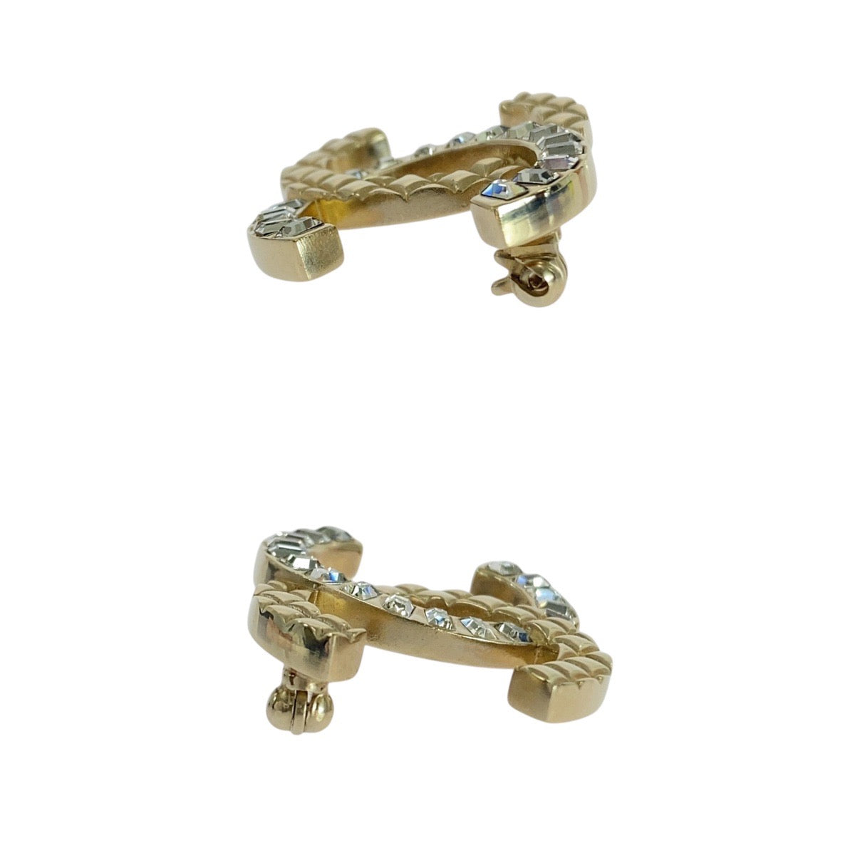 20971
CHANEL シャネル ココマーク ゴールド メタル / ラインストーン ブローチ レディース A56