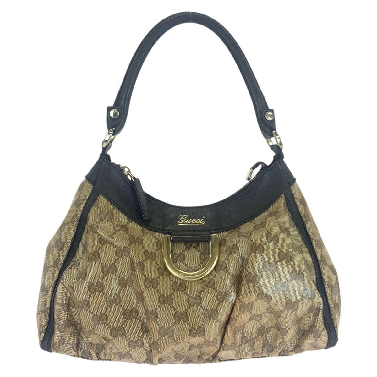 20972
GUCCI グッチ アビー GGクリスタル ベージュ ブラウン ゴールド金具 PVC 265692 ショルダーバッグ レディース AB28