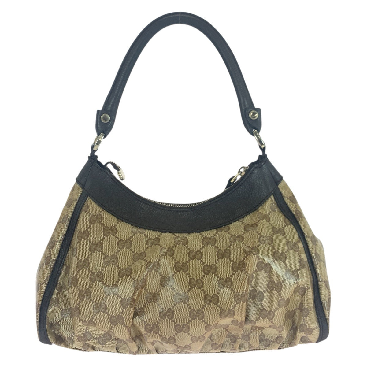 20972
GUCCI グッチ アビー GGクリスタル ベージュ ブラウン ゴールド金具 PVC 265692 ショルダーバッグ レディース AB28
