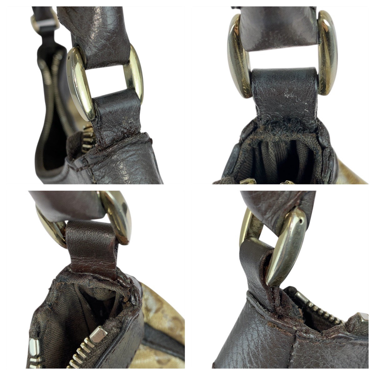 20972
GUCCI グッチ アビー GGクリスタル ベージュ ブラウン ゴールド金具 PVC 265692 ショルダーバッグ レディース AB28