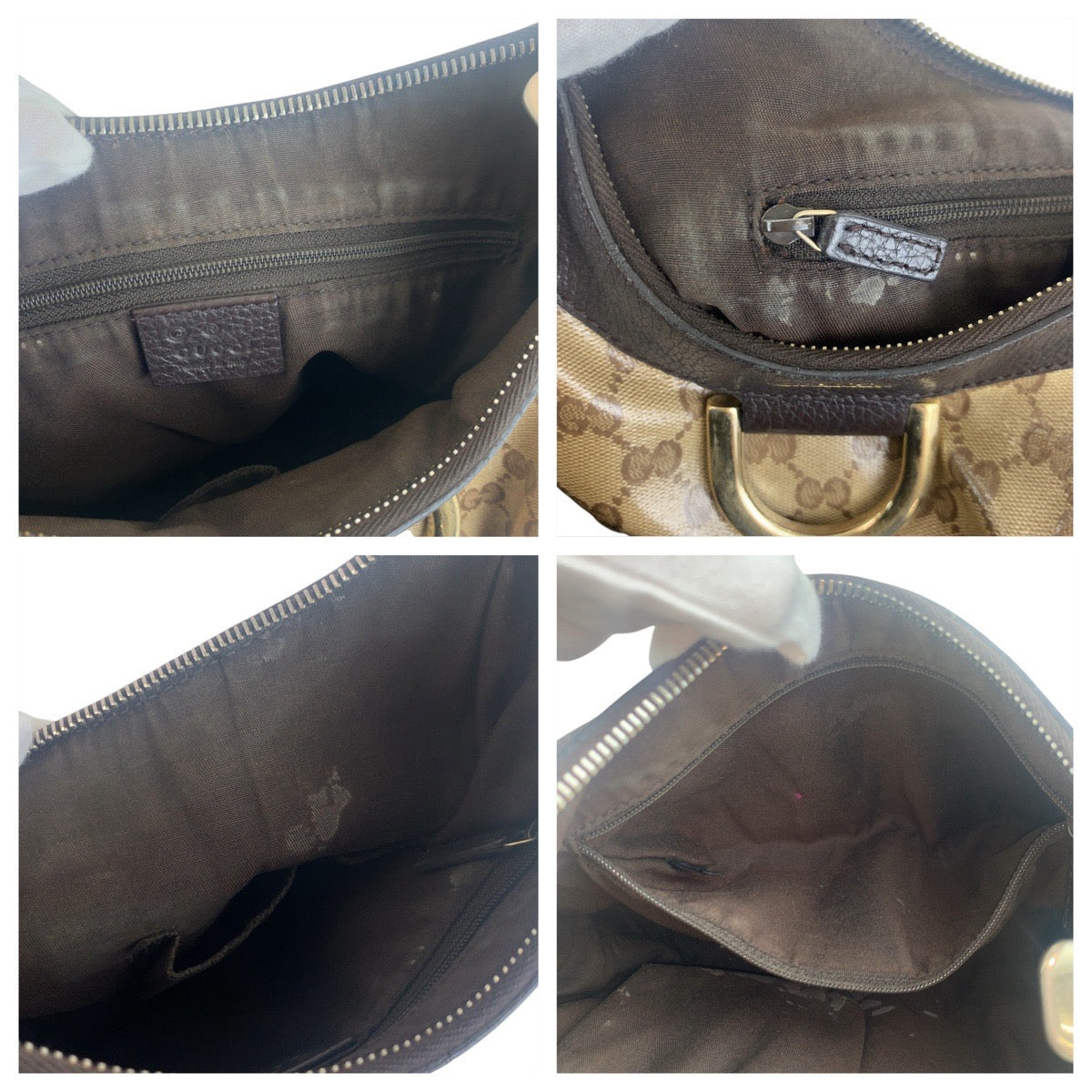 20972
GUCCI グッチ アビー GGクリスタル ベージュ ブラウン ゴールド金具 PVC 265692 ショルダーバッグ レディース AB28