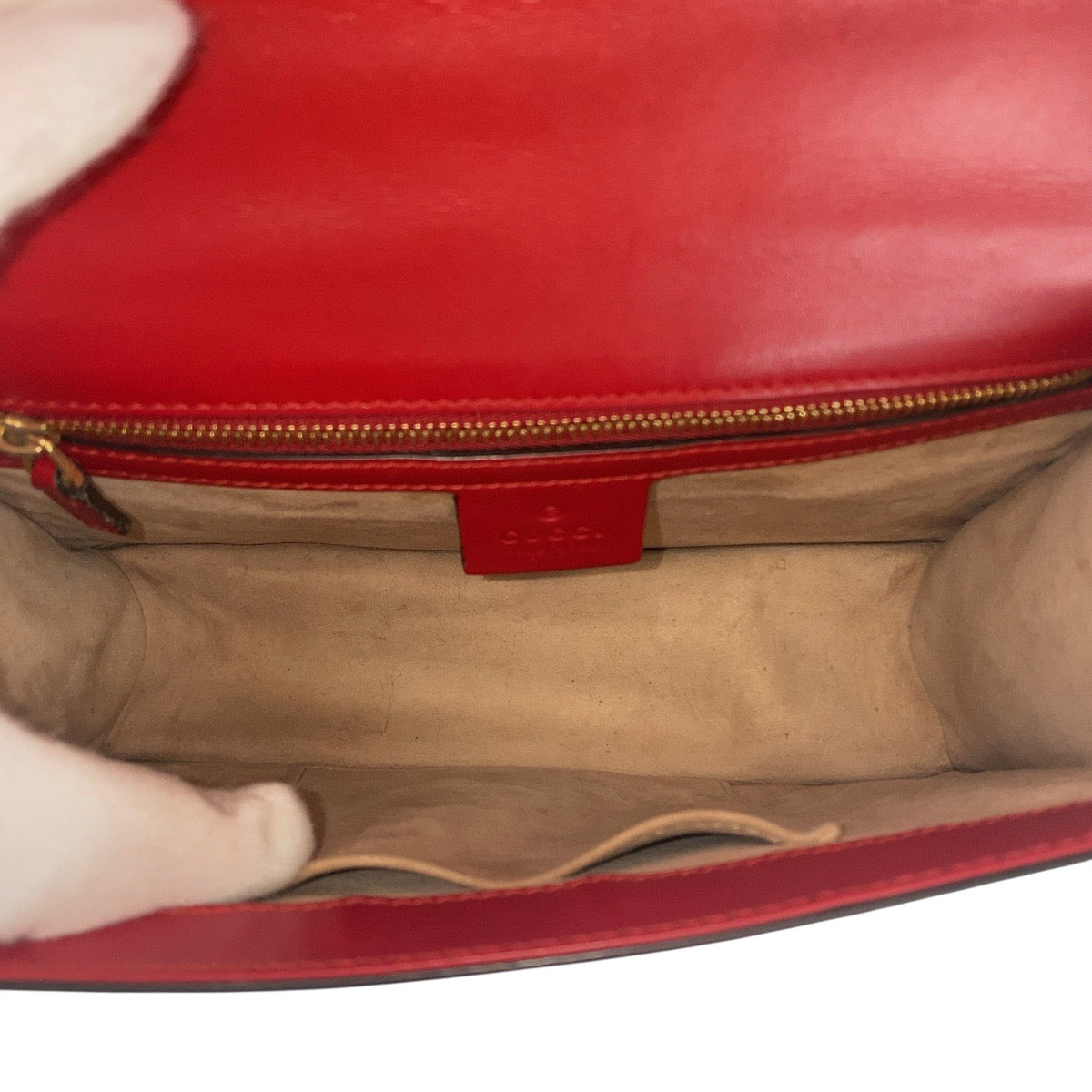 20973
GUCCI グッチ シルヴィ スモール ウェブライン レッド ゴールド金具 レザー 421882 ショルダーバッグ ポシェット レディース AB60