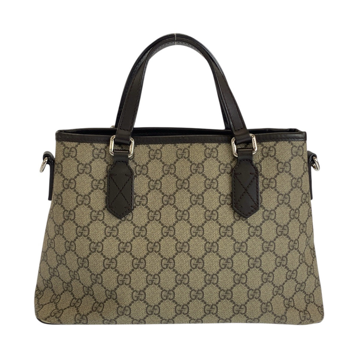 20975
GUCCI グッチ グレー ベージュ ブラウン シルバー金具 GGスプリームキャンバス / レザー 429019 ハンドバッグ ショルダーバッグ 2WAY レディース AB32