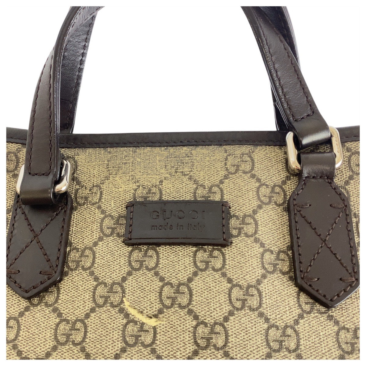 20975
GUCCI グッチ グレー ベージュ ブラウン シルバー金具 GGスプリームキャンバス / レザー 429019 ハンドバッグ ショルダーバッグ 2WAY レディース AB32