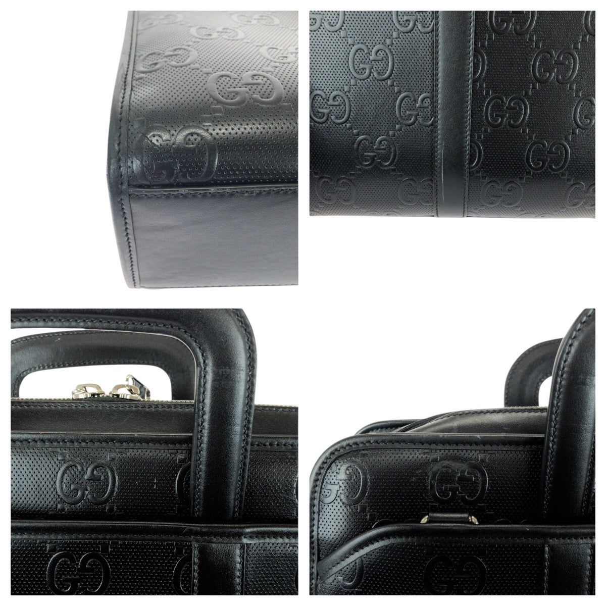 20976
GUCCI グッチ GGエンボス ブラック 黒 シルバー金具 レザー 725165 ビジネスバッグ ブリーフケース 2way メンズ A120