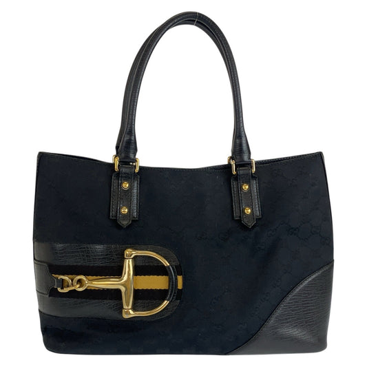 20977
GUCCI グッチ シャリーライン ホースビット ブラック 黒 ゴールド金具 GGキャンバス / レザー 137385 トートバッグ ショルダーバッグ レディース AB40