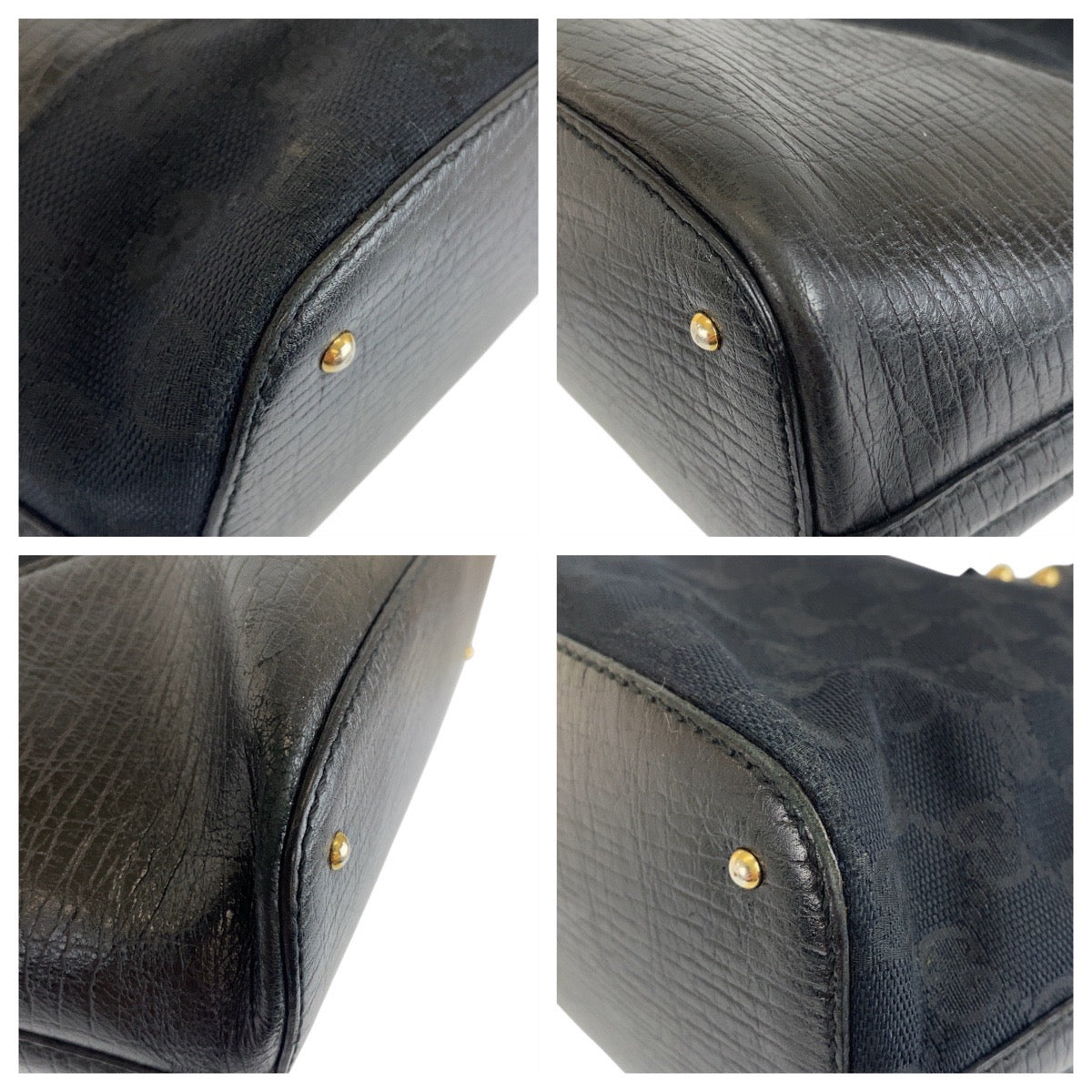 20977
GUCCI グッチ シャリーライン ホースビット ブラック 黒 ゴールド金具 GGキャンバス / レザー 137385 トートバッグ ショルダーバッグ レディース AB40