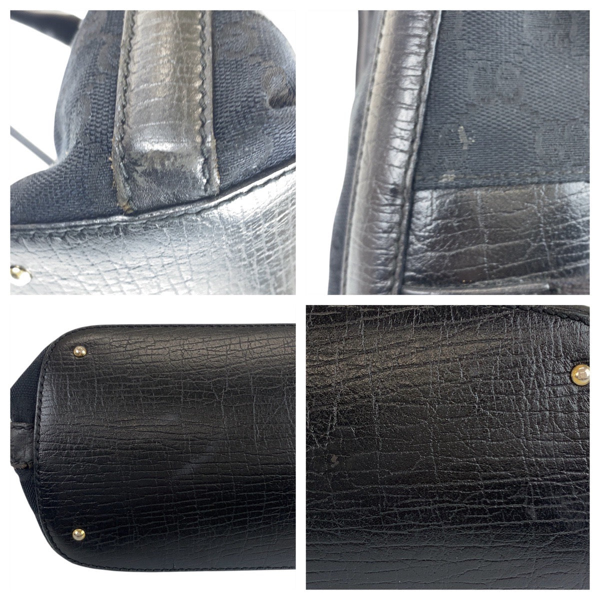 20977
GUCCI グッチ シャリーライン ホースビット ブラック 黒 ゴールド金具 GGキャンバス / レザー 137385 トートバッグ ショルダーバッグ レディース AB40