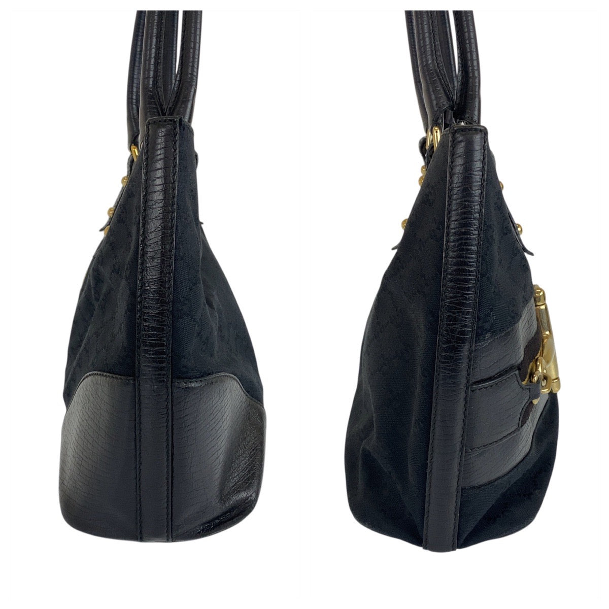 20977
GUCCI グッチ シャリーライン ホースビット ブラック 黒 ゴールド金具 GGキャンバス / レザー 137385 トートバッグ ショルダーバッグ レディース AB40