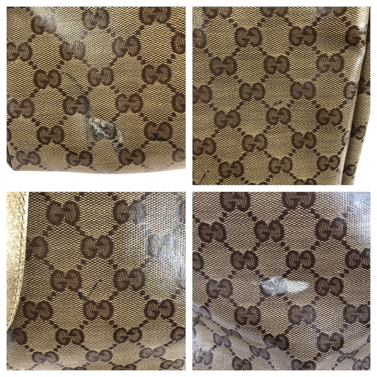 20978
GUCCI グッチ GGクリスタル ベージュ ゴールド ゴールド金具 PVC 189896 トートバッグ ショルダーバッグ 2way レディース AB28