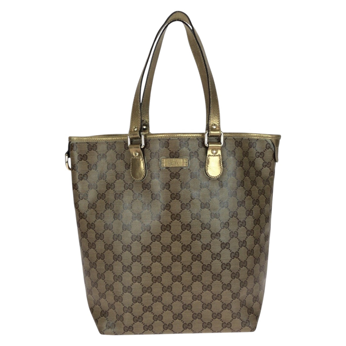 20978
GUCCI グッチ GGクリスタル ベージュ ゴールド ゴールド金具 PVC 189896 トートバッグ ショルダーバッグ 2way レディース AB28