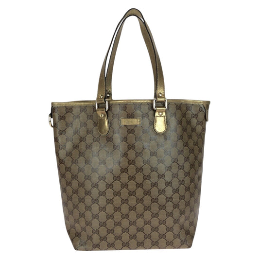 20978
GUCCI グッチ GGクリスタル ベージュ ゴールド ゴールド金具 PVC 189896 トートバッグ ショルダーバッグ 2way レディース AB28