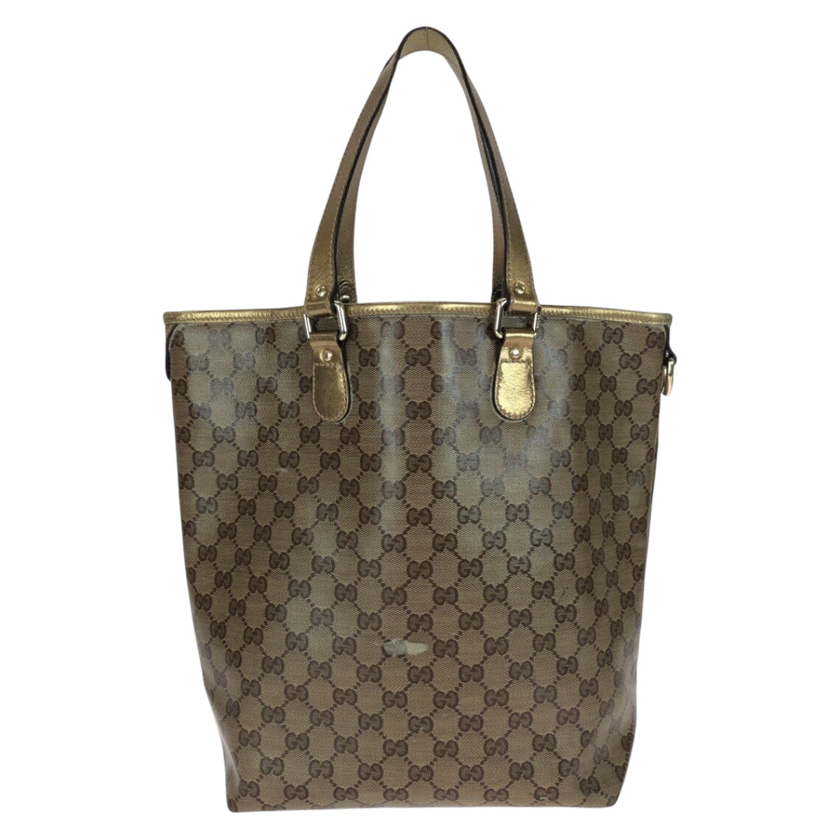 20978
GUCCI グッチ GGクリスタル ベージュ ゴールド ゴールド金具 PVC 189896 トートバッグ ショルダーバッグ 2way レディース AB28