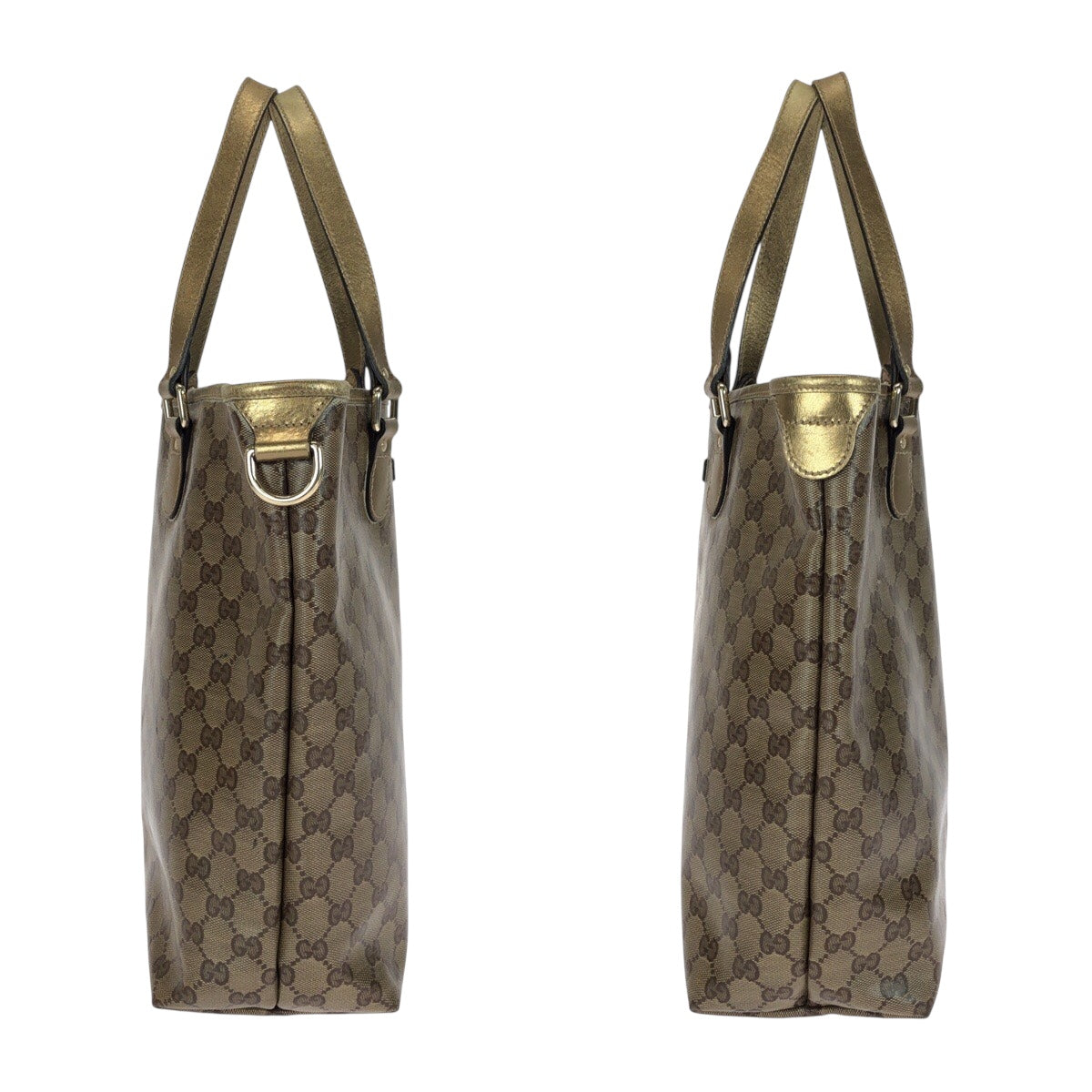 20978
GUCCI グッチ GGクリスタル ベージュ ゴールド ゴールド金具 PVC 189896 トートバッグ ショルダーバッグ 2way レディース AB28