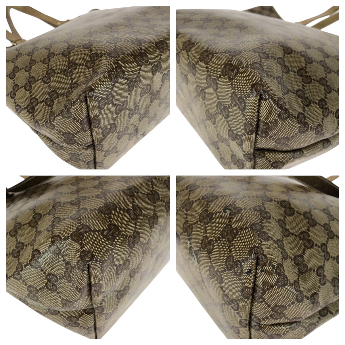 20978
GUCCI グッチ GGクリスタル ベージュ ゴールド ゴールド金具 PVC 189896 トートバッグ ショルダーバッグ 2way レディース AB28