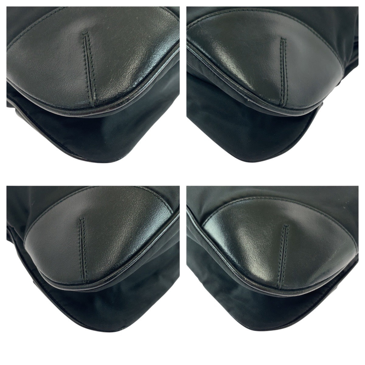 20982
PRADA プラダ テスート 三角ロゴプレート ブラック 黒 シルバー金具 ナイロン / レザー ショルダーバッグ ポシェット レディース AB20