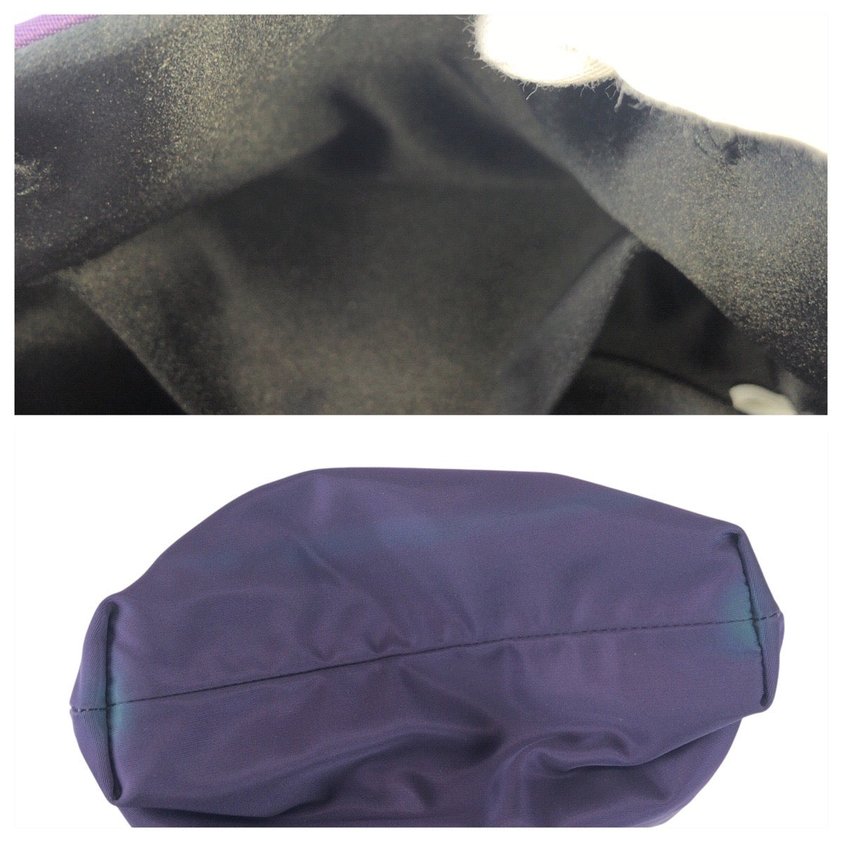 20984
PRADA プラダ テスート 三角ロゴプレート パープル シルバー金具 ナイロン / レザー トートバッグ ハンドバッグ レディース ABP28