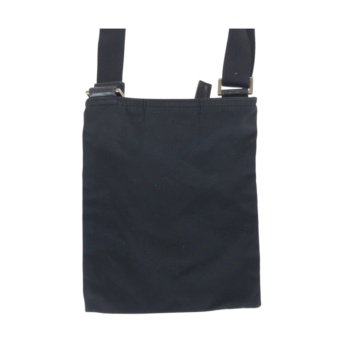 20985
PRADA プラダ テスート 三角ロゴプレート ブラック 黒 シルバー金具 ナイロン ショルダーバッグ ポシェット レディース AB26