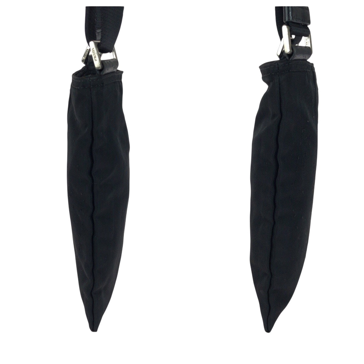 20985
PRADA プラダ テスート 三角ロゴプレート ブラック 黒 シルバー金具 ナイロン ショルダーバッグ ポシェット レディース AB26