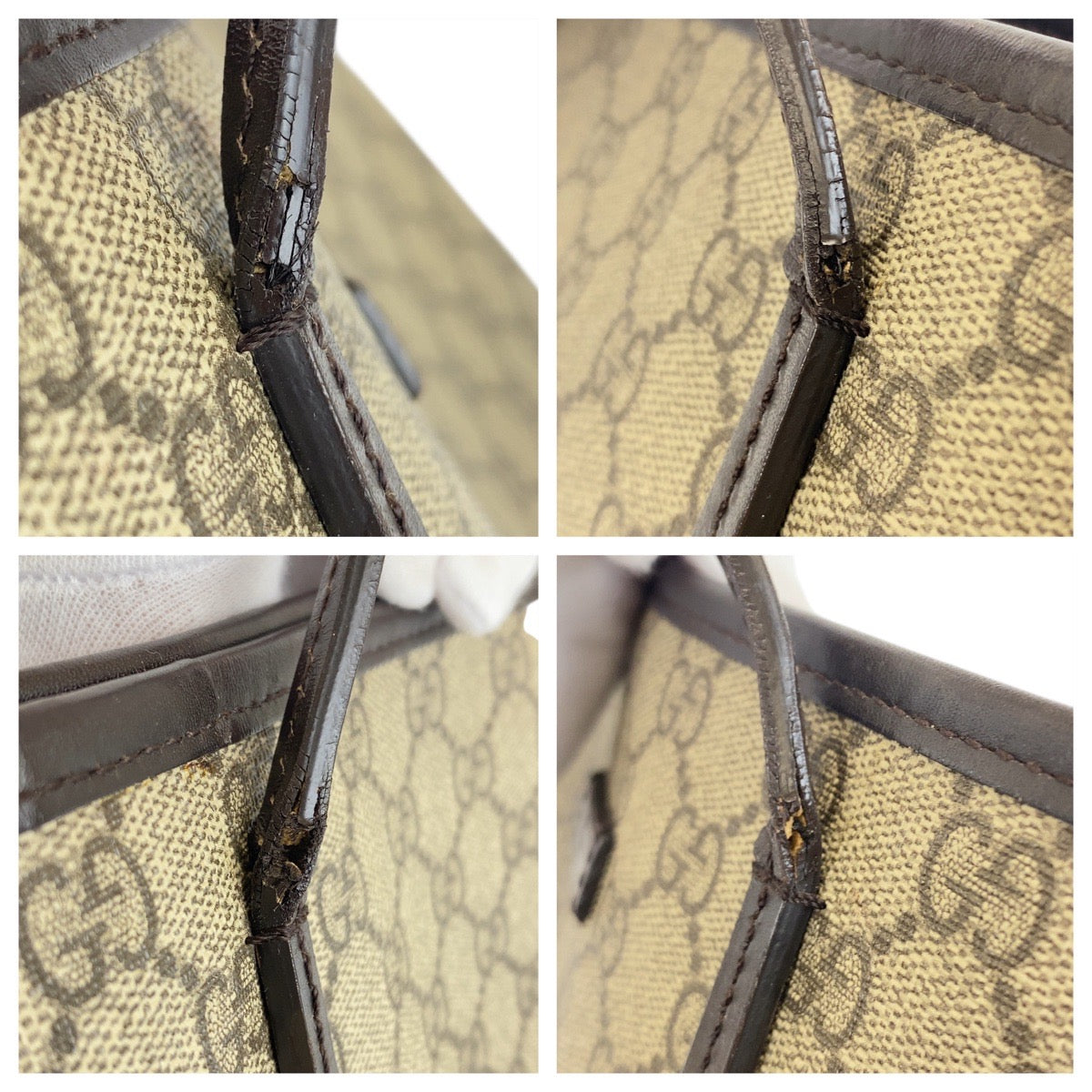 20987
GUCCI グッチ ベージュ グレー ブラウン シルバー金具 GGスプリームキャンバス / レザー 353439 トートバッグ ハンドバッグ レディース ABP32