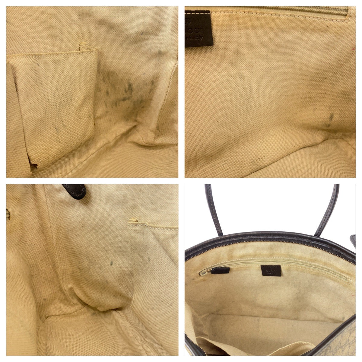 20987
GUCCI グッチ ベージュ グレー ブラウン シルバー金具 GGスプリームキャンバス / レザー 353439 トートバッグ ハンドバッグ レディース ABP32