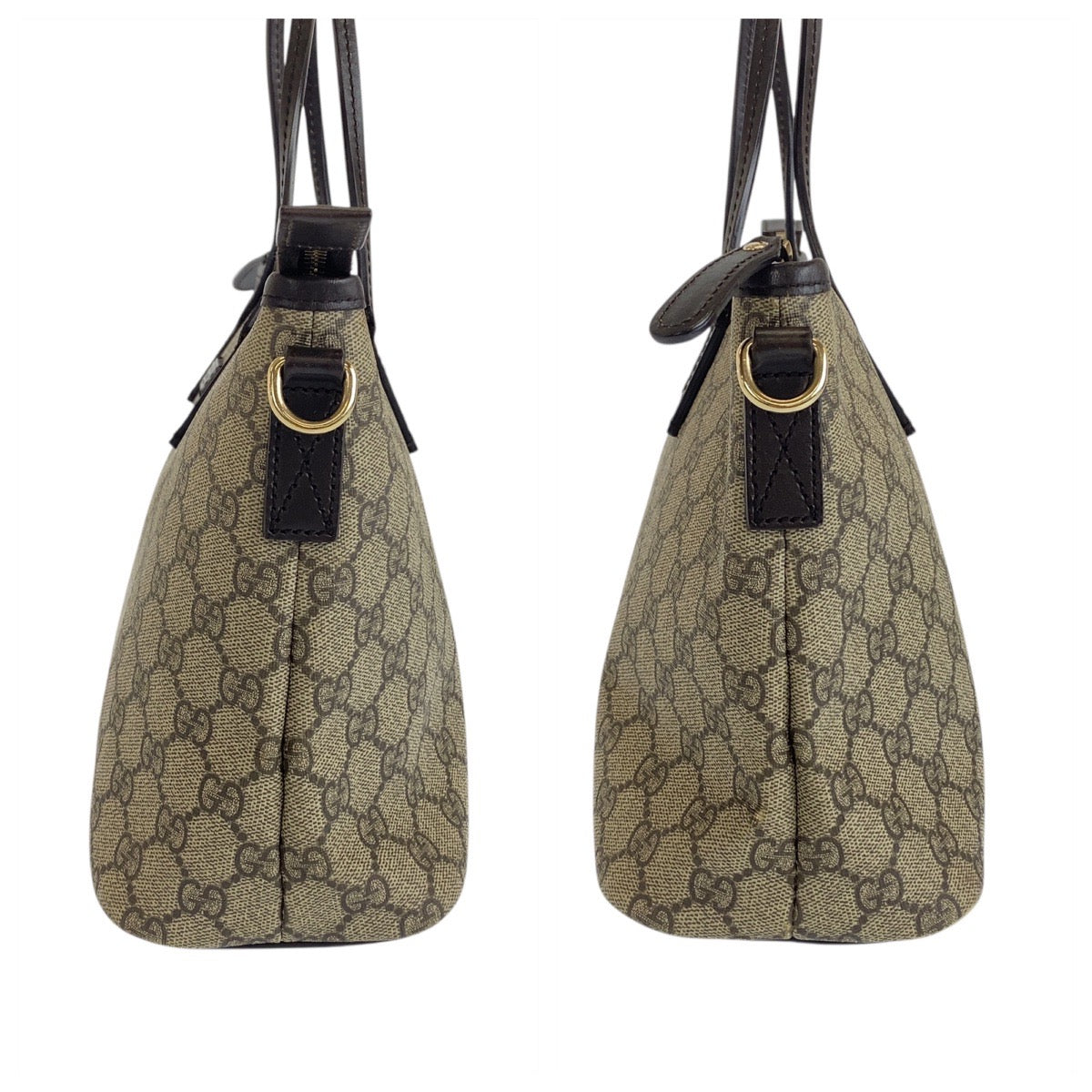 20987
GUCCI グッチ ベージュ グレー ブラウン シルバー金具 GGスプリームキャンバス / レザー 353439 トートバッグ ハンドバッグ レディース ABP32