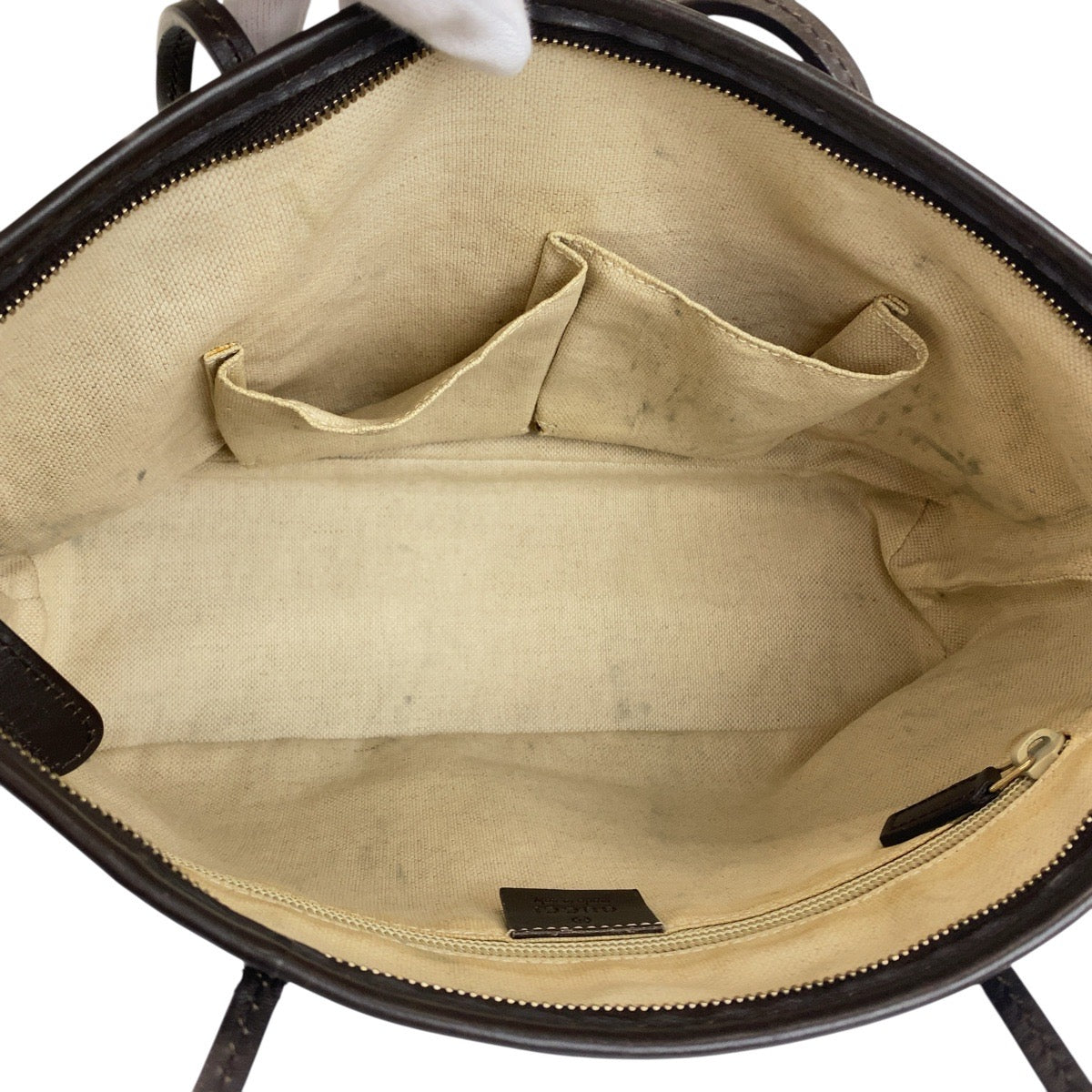 20987
GUCCI グッチ ベージュ グレー ブラウン シルバー金具 GGスプリームキャンバス / レザー 353439 トートバッグ ハンドバッグ レディース ABP32