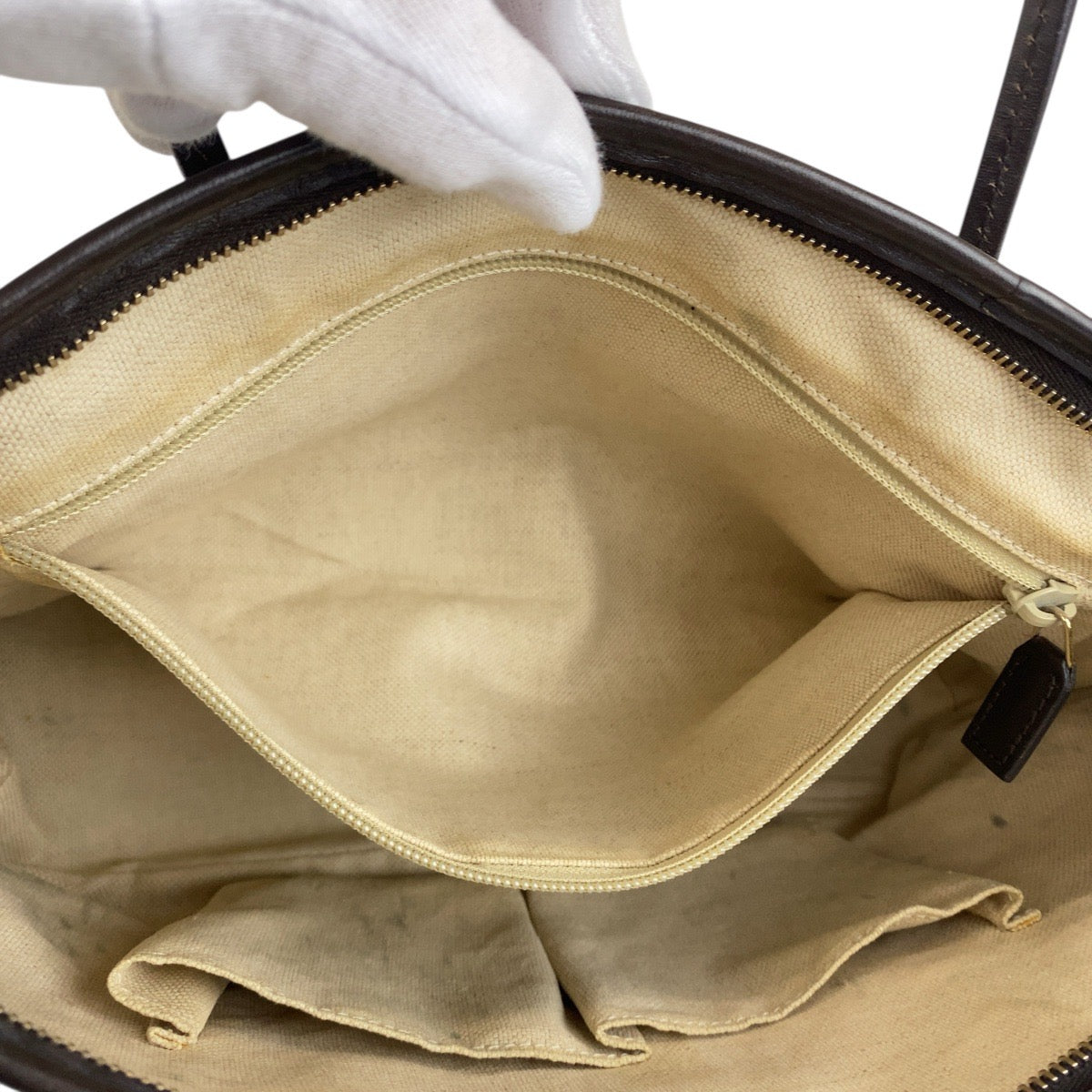 20987
GUCCI グッチ ベージュ グレー ブラウン シルバー金具 GGスプリームキャンバス / レザー 353439 トートバッグ ハンドバッグ レディース ABP32