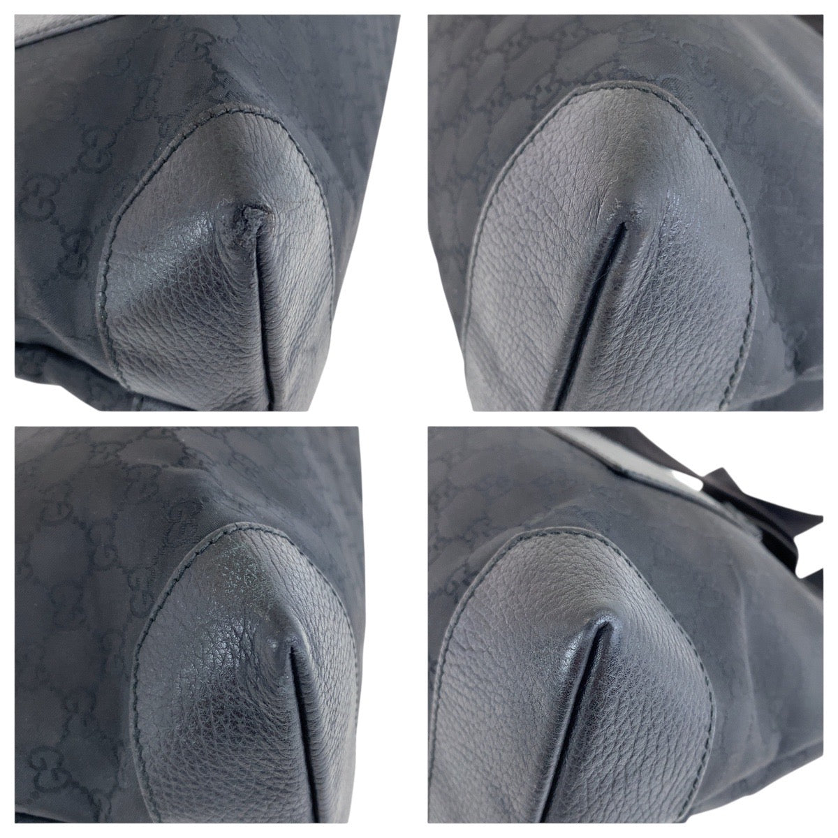 20988
GUCCI Black Silver Hardware Nylon / Leather 180449 Tote Bag Shoulder Bag Ladies AB26