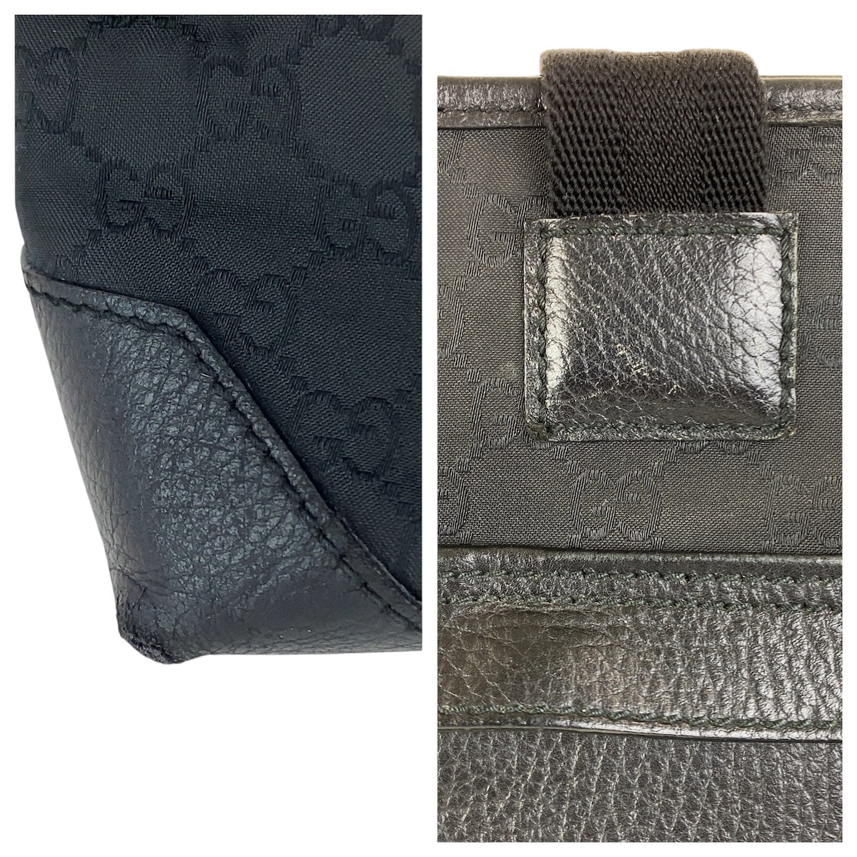20988
GUCCI Black Silver Hardware Nylon / Leather 180449 Tote Bag Shoulder Bag Ladies AB26
