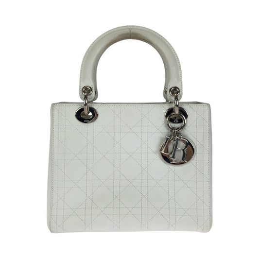 20989
Dior ディオール カナージュ レディディオール ミディアム ホワイト レザー 02-MA-0023 ハンドバッグ トートバッグ レディース ABP110