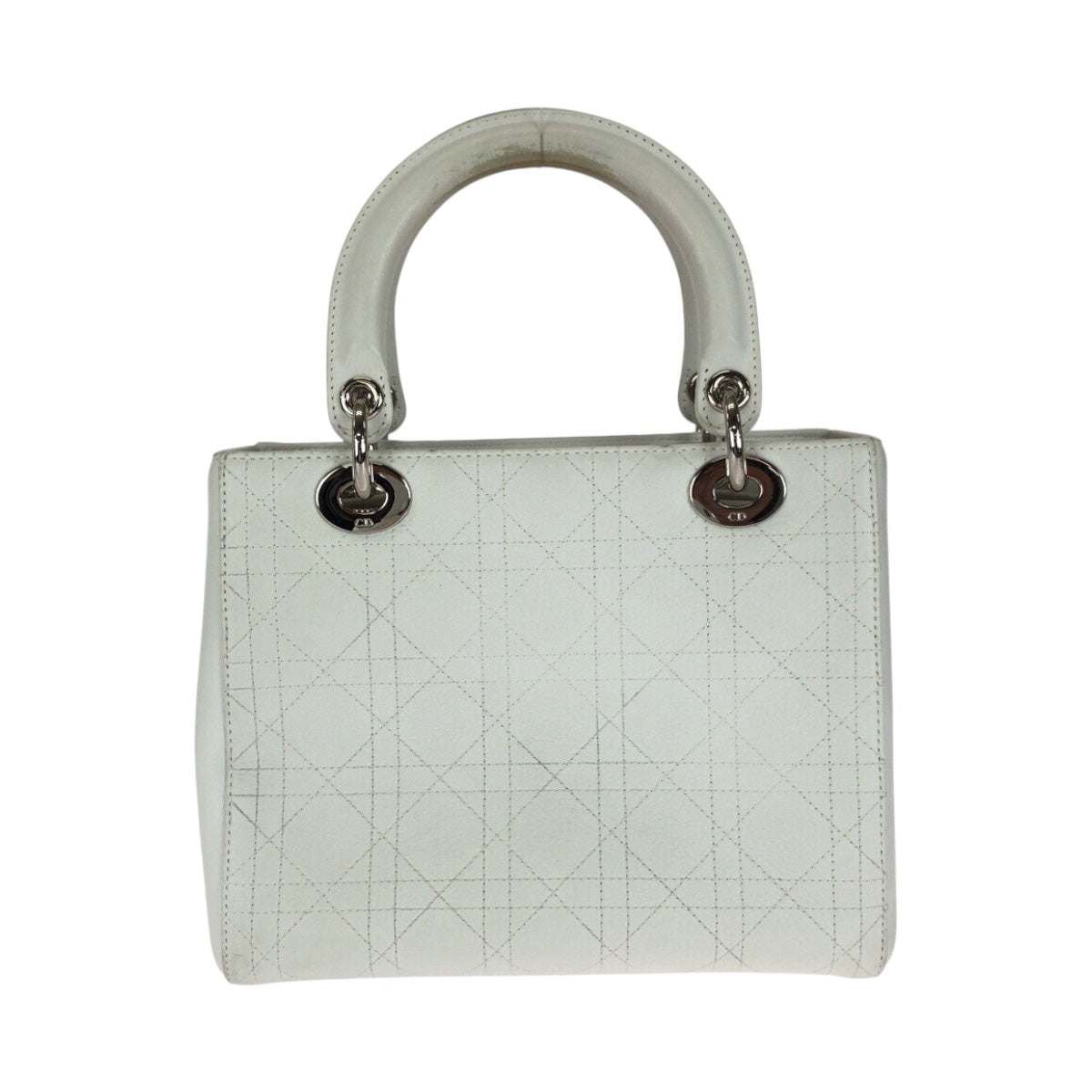 20989
Dior ディオール カナージュ レディディオール ミディアム ホワイト レザー 02-MA-0023 ハンドバッグ トートバッグ レディース ABP110